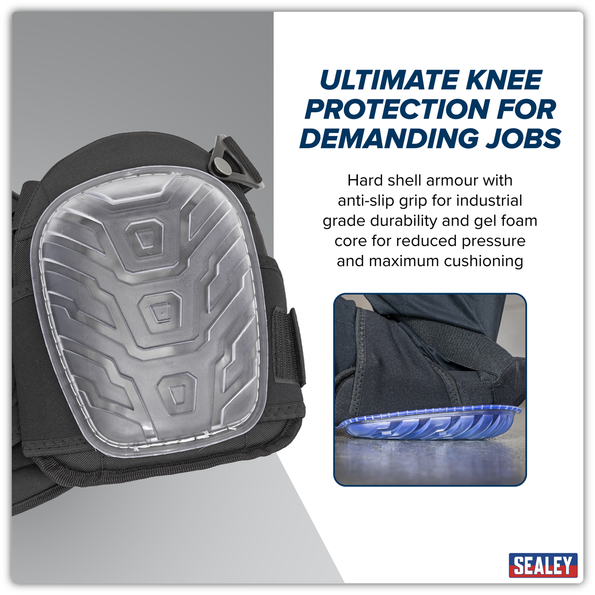 Sealey 9711 Worksafe® Hard Shell Gel Knee Pads - Pair - additional view 10