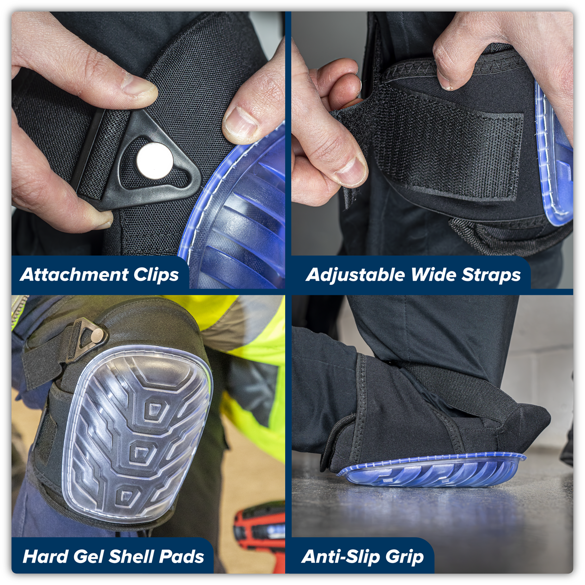 Sealey 9711 Worksafe® Hard Shell Gel Knee Pads - Pair - additional view 2