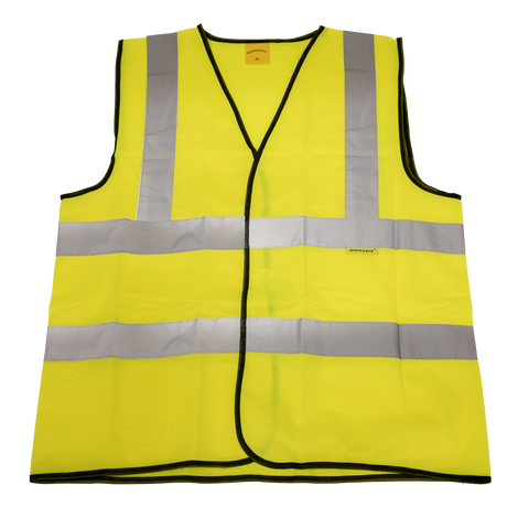 Sealey 9804XL Worksafe® Hi-Vis Yellow Waistcoat - X-Large