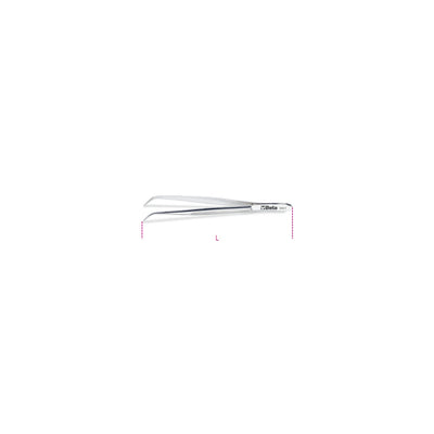Beta Bent Thin Knurled Point Spring Tweezers 130 Mm - 991 - 991 130