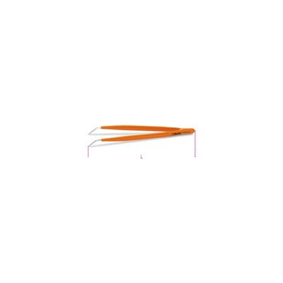 Beta Bent Thin Knurled Point Pin Spring Tweezers 150 Mm - 993PL - 993PL 150
