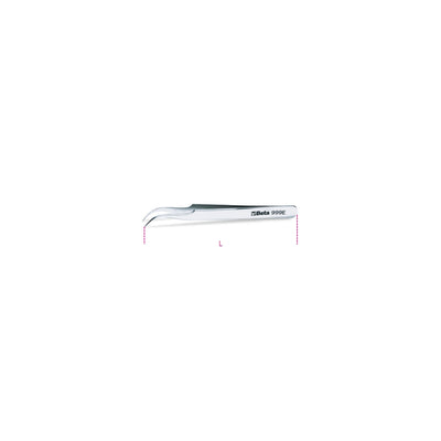 Beta Extra Slim Curved End Spring Tweezers 120 Mm - 999E