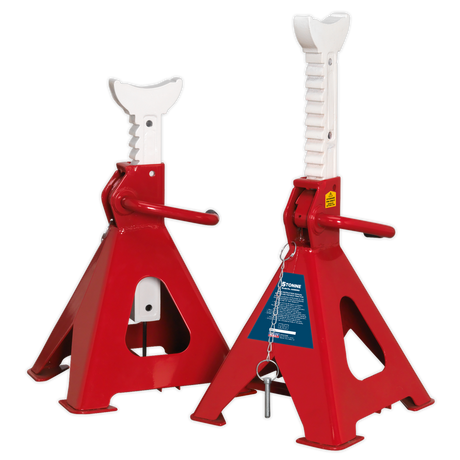 Sealey AAS5000 Auto Rise Ratchet Axle Stands (Pair) 5 Tonne Capacity per Stand