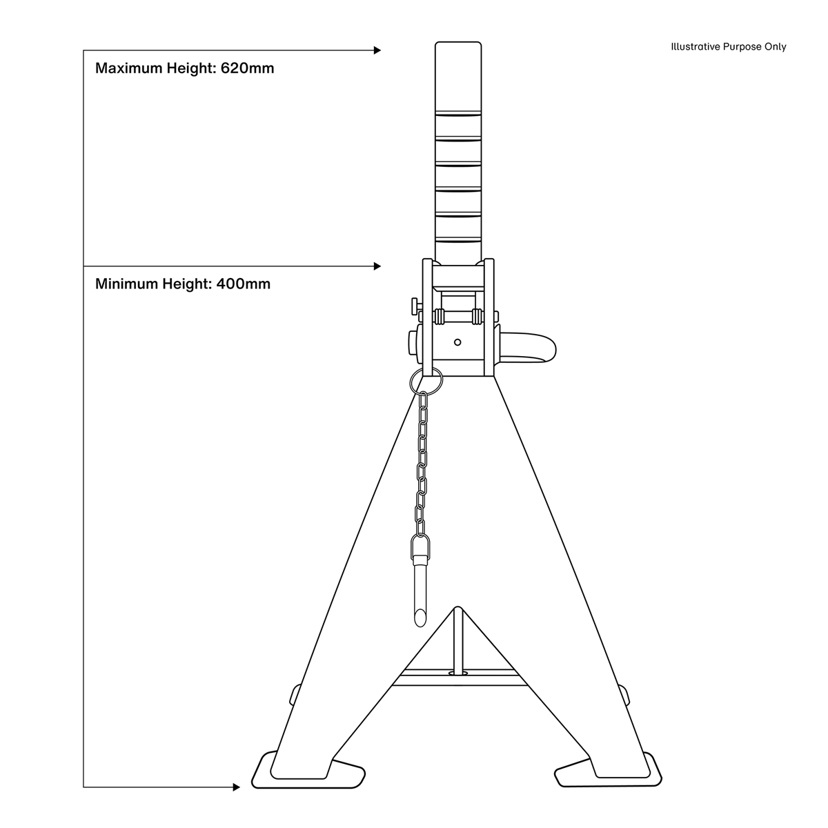 Sealey AAS5000 Auto Rise Ratchet Axle Stands (Pair) 5 Tonne Capacity per Stand - additional view 7