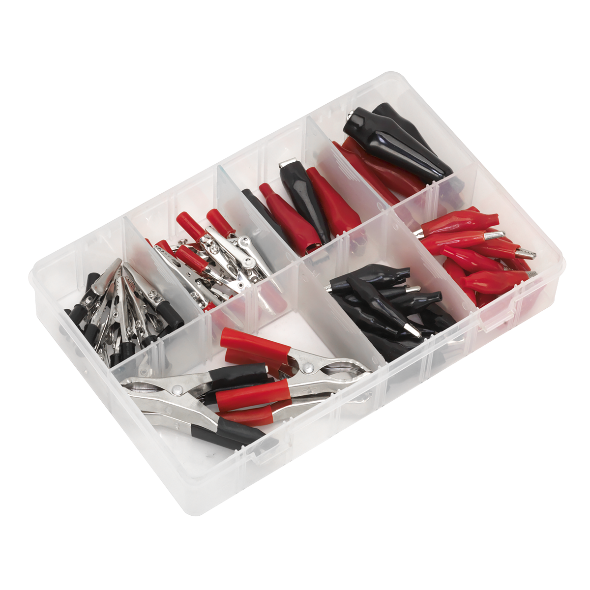 Sealey AB023CA Crocodile Clip Assortment 60pc - Black & Red - additional view 3