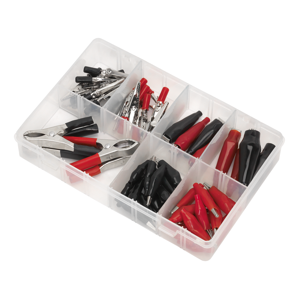 Sealey AB023CA Crocodile Clip Assortment 60pc - Black & Red - additional view 5