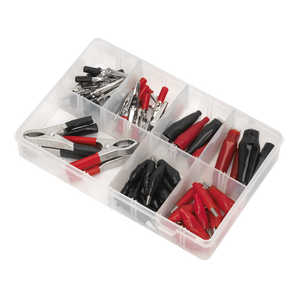 Sealey AB023CA Crocodile Clip Assortment 60pc - Black & Red - additional view 5