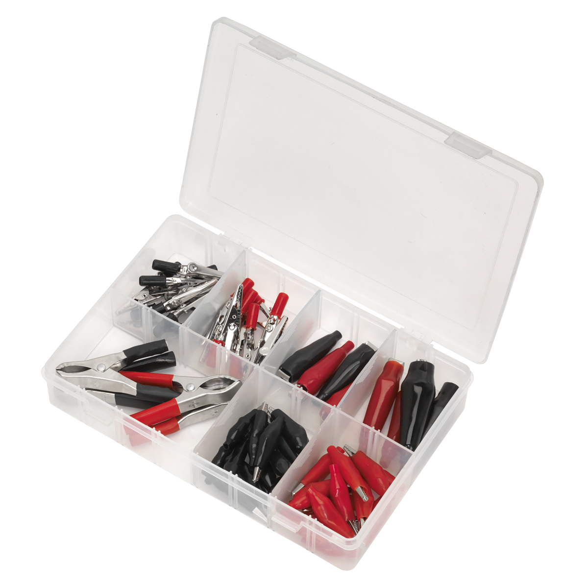 Sealey AB023CA Crocodile Clip Assortment 60pc - Black & Red - additional view 2