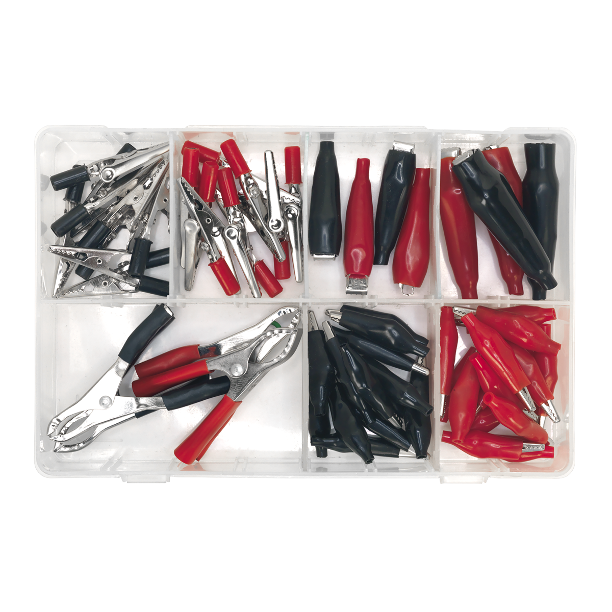 Sealey AB023CA Crocodile Clip Assortment 60pc - Black & Red - additional view 4