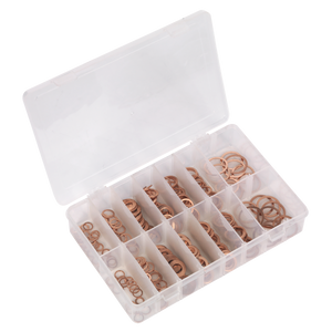 Sealey AB027CW Diesel Injector Copper Washer Assortment 250pc