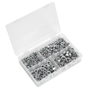 Sealey AB029SN Steel Nut Assortment DIN 934 - 1/4"-1/2"UNF 320pc