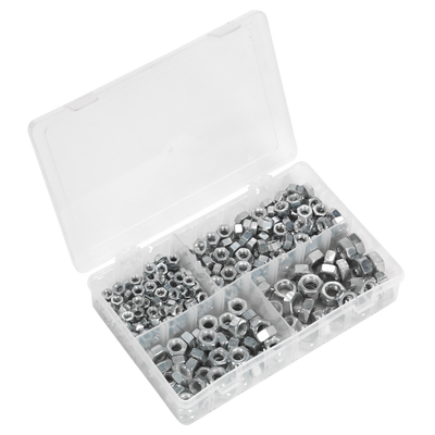 Sealey AB029SN Steel Nut Assortment DIN 934 - 1/4"-1/2"UNF 320pc