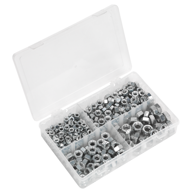Sealey AB029SN Steel Nut Assortment DIN 934 - 1/4"-1/2"UNF 320pc