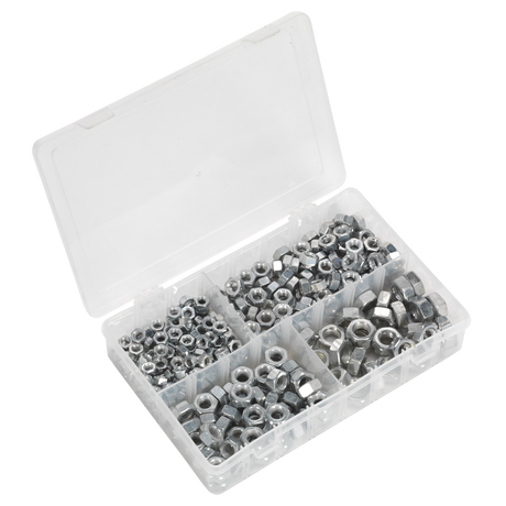 Sealey AB030SN Steel Nut Assortment 1/4"-1/2"UNC 320pc