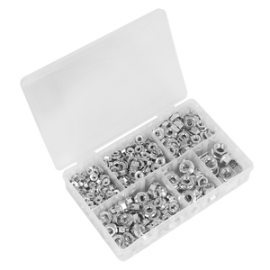 Sealey AB031FN Serrated Flange Nut Assortment M5-M12 390pc