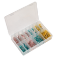 Sealey AB037HT Adhesive Lined Heat Shrink Terminal Assortment 142pc - Blue, Red & Yellow