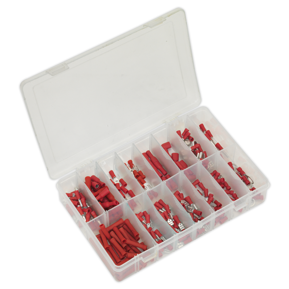 Sealey AB039RT Crimp Terminal Assortment 260pc - Red