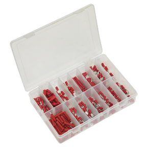 Sealey AB039RT Crimp Terminal Assortment 260pc - Red
