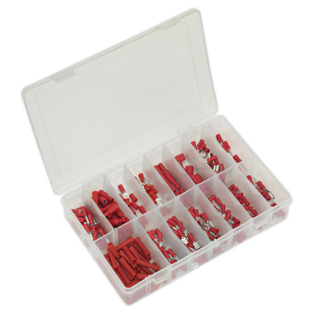 Sealey AB039RT Crimp Terminal Assortment 260pc - Red