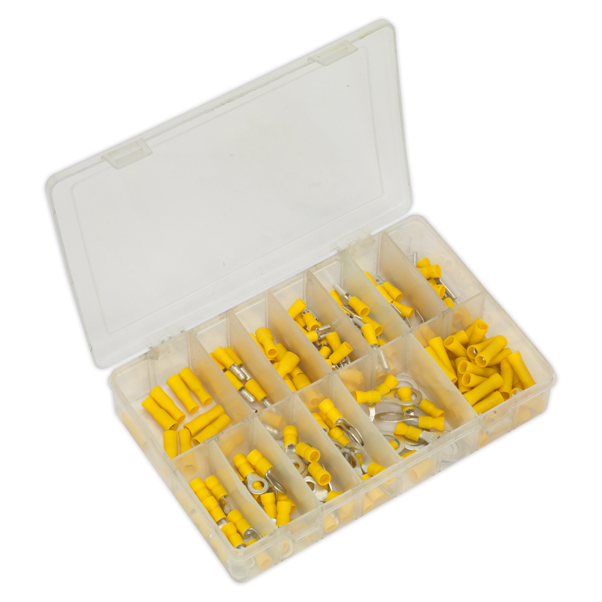 Sealey AB041YT Crimp Terminal Assortment 140pc - Yellow