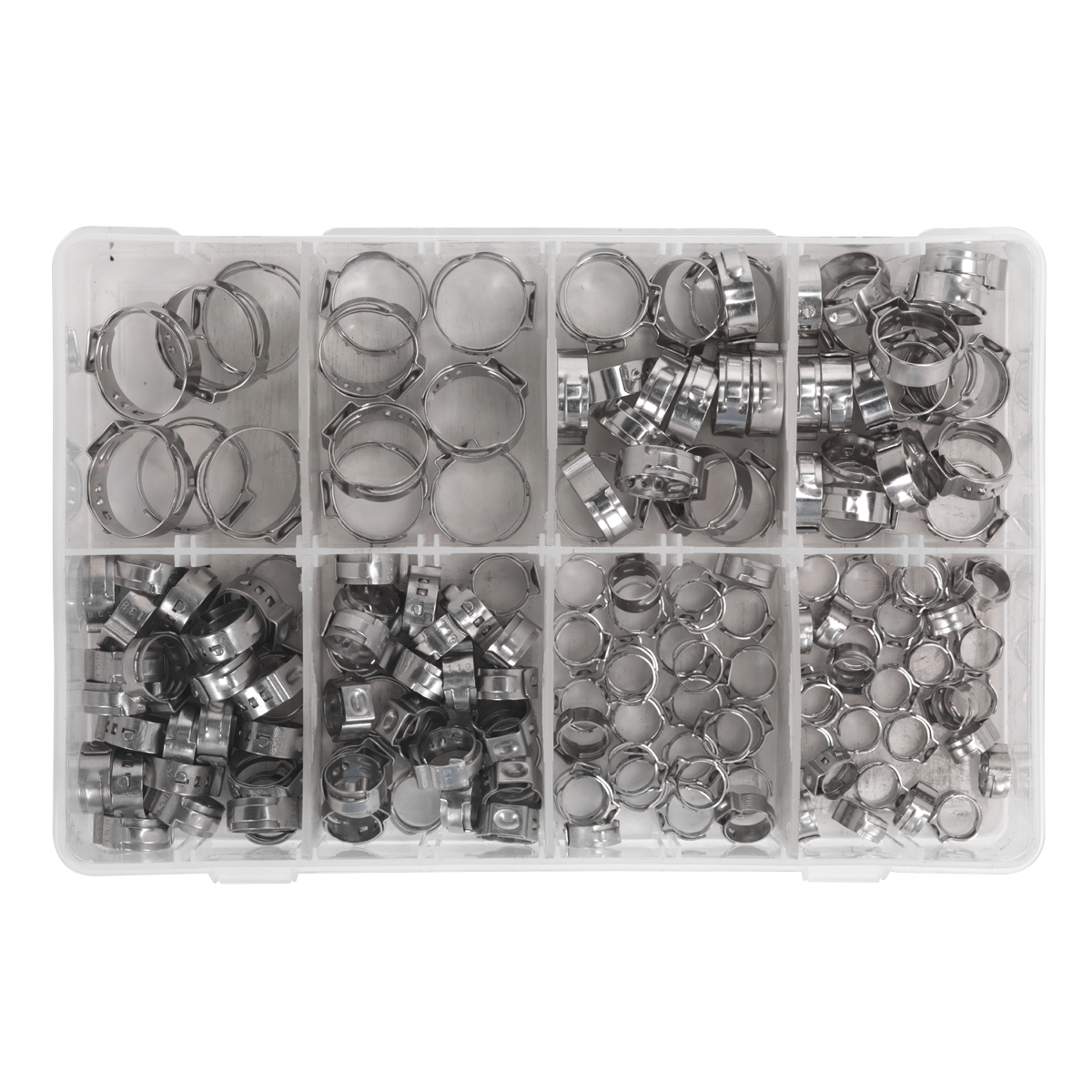 Sealey AB043SE Stainless Steel O-Clip Single Ear Assortment 160pc - additional view 3