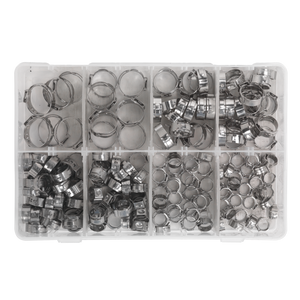 Sealey AB043SE Stainless Steel O-Clip Single Ear Assortment 160pc - additional view 3