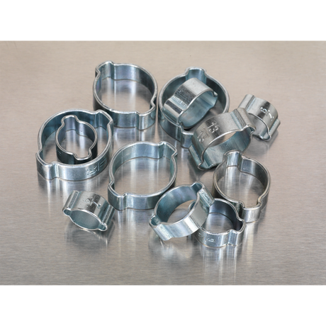 Sealey AB044DE Zinc Plated O-Clip Double Ear Assortment 140pc - additional view 2