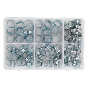 Sealey AB044DE Zinc Plated O-Clip Double Ear Assortment 140pc - additional view 4