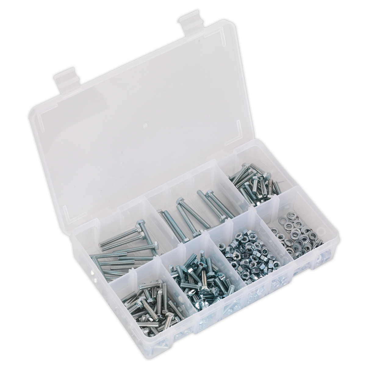 Sealey AB049SNW High Tensile Setscrew, Nut & Washer Assortment M5 444pc