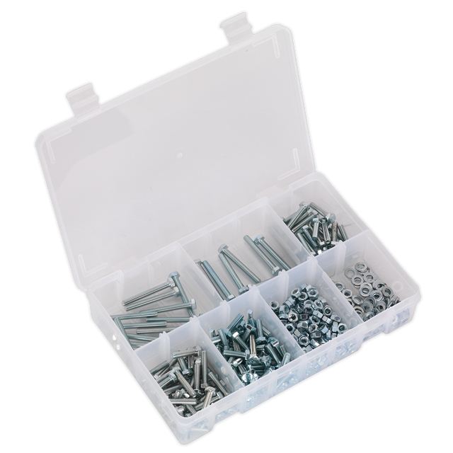 Sealey AB049SNW High Tensile Setscrew, Nut & Washer Assortment M5 444pc