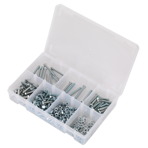 Sealey AB049SNW High Tensile Setscrew, Nut & Washer Assortment M5 444pc - additional view 3