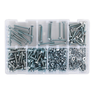 Sealey AB049SNW High Tensile Setscrew, Nut & Washer Assortment M5 444pc - additional view 4