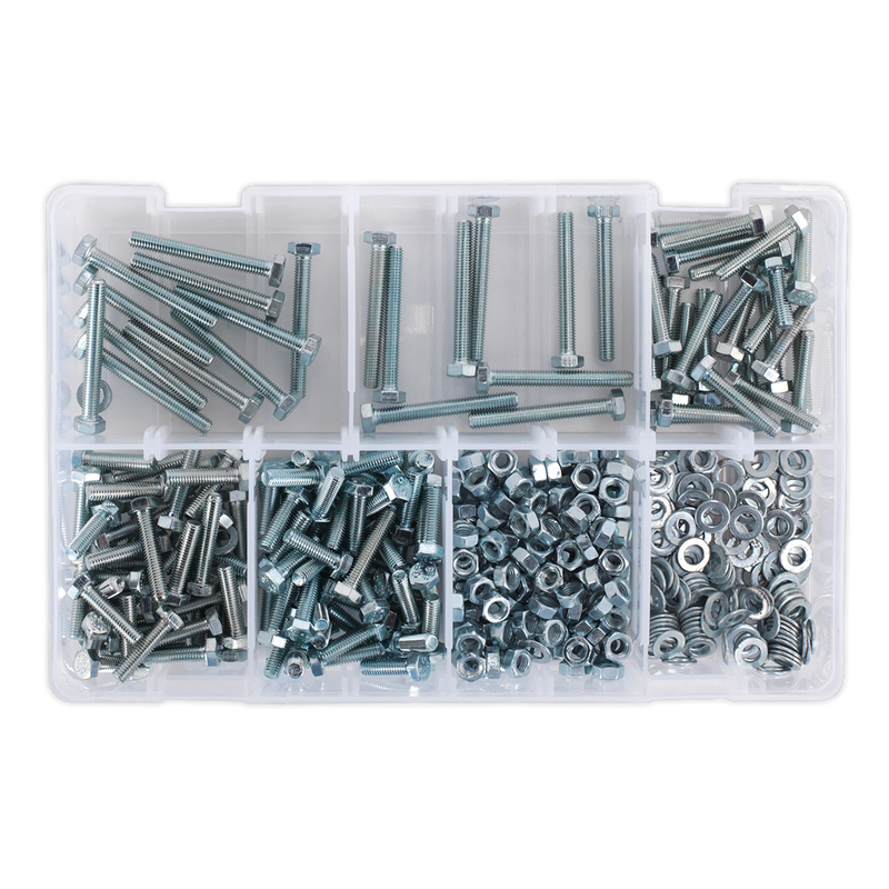 Sealey AB049SNW High Tensile Setscrew, Nut & Washer Assortment M5 444pc - additional view 4