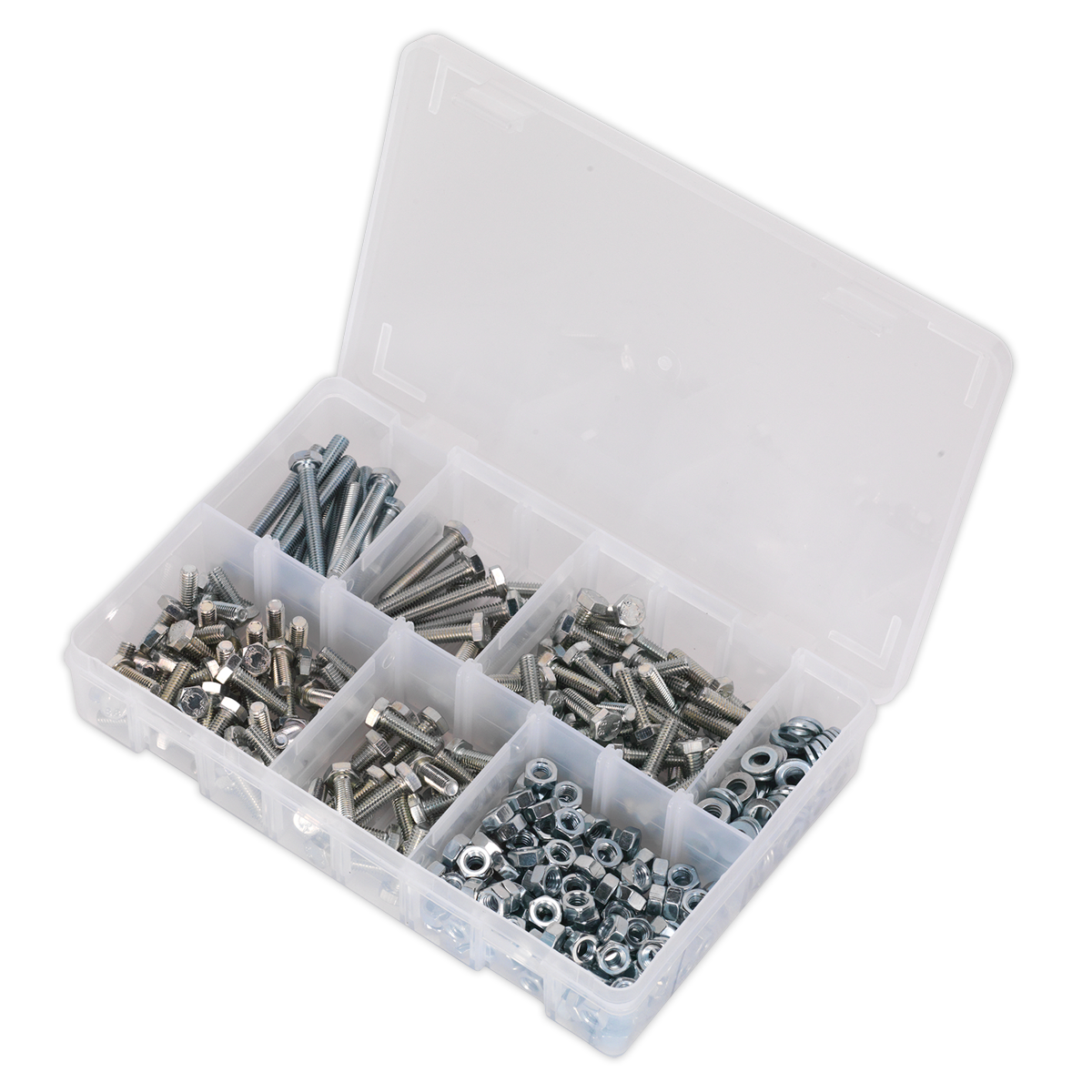 Sealey AB050SNW High Tensile Setscrew, Nut & Washer Assortment M6 408pc - additional view 3