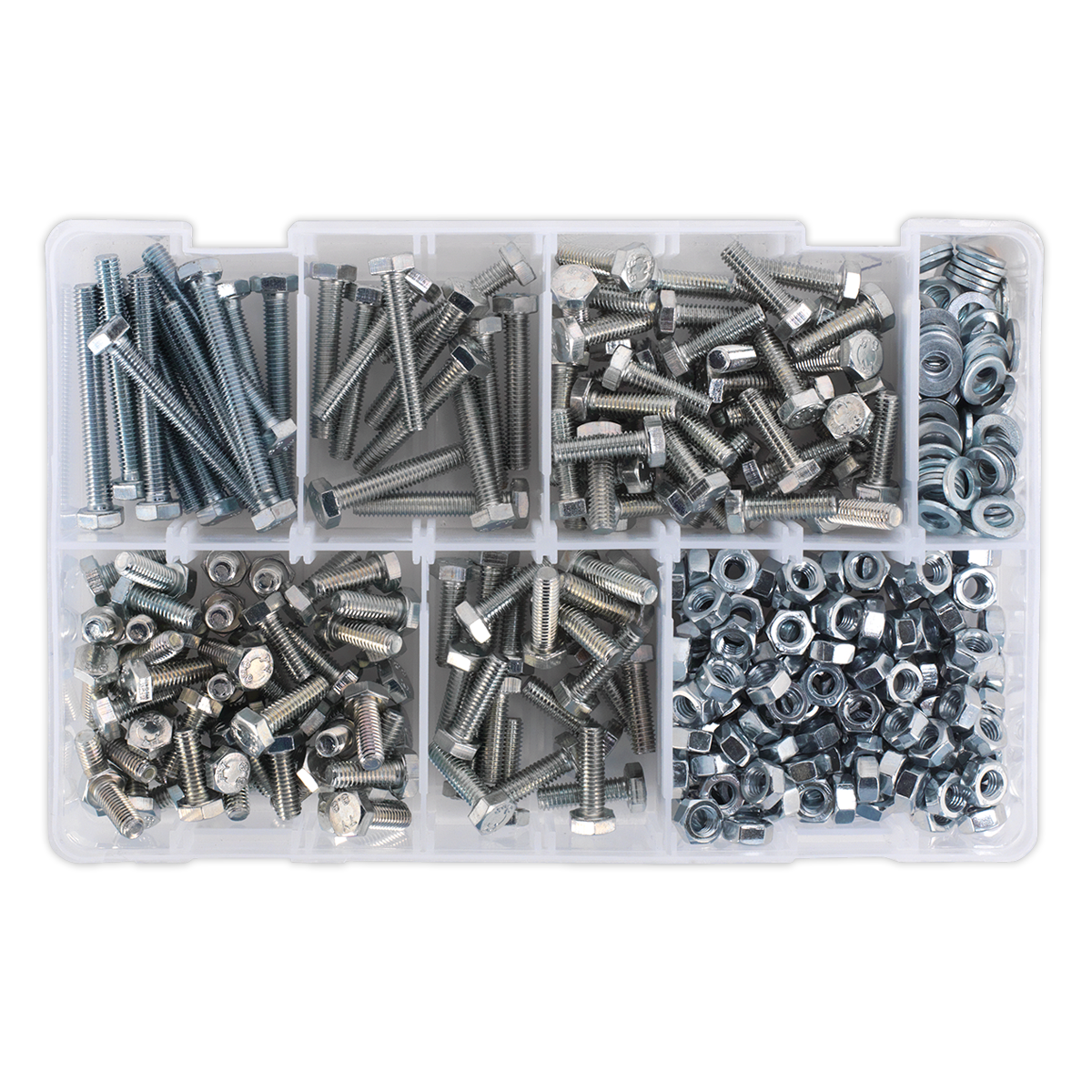 Sealey AB050SNW High Tensile Setscrew, Nut & Washer Assortment M6 408pc - additional view 5