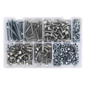 Sealey AB050SNW High Tensile Setscrew, Nut & Washer Assortment M6 408pc - additional view 5