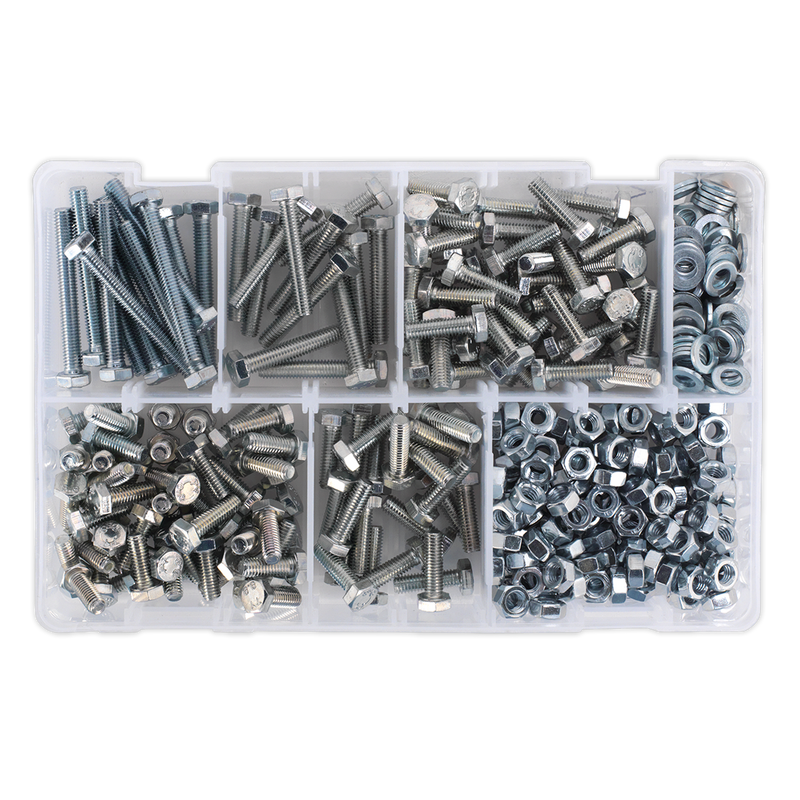 Sealey AB050SNW High Tensile Setscrew, Nut & Washer Assortment M6 408pc - additional view 5