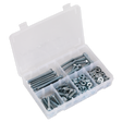 Sealey AB051SNW High Tensile Setscrew, Nut & Washer Assortment M8 220pc