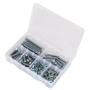 Sealey AB051SNW High Tensile Setscrew, Nut & Washer Assortment M8 220pc - additional view 3