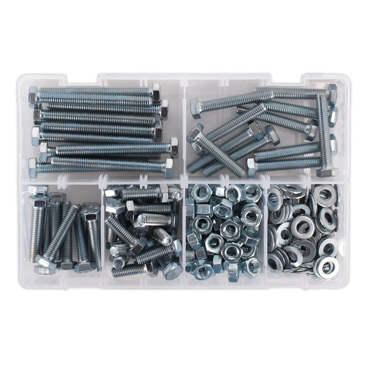 Sealey AB051SNW High Tensile Setscrew, Nut & Washer Assortment M8 220pc - additional view 4