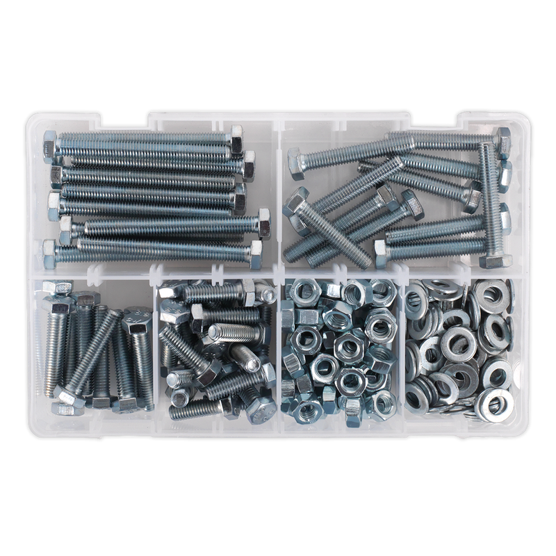 Sealey AB051SNW High Tensile Setscrew, Nut & Washer Assortment M8 220pc - additional view 4