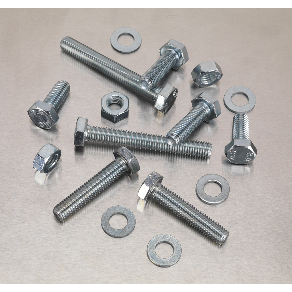 Sealey AB052SNW High Tensile Setscrew, Nut & Washer Assortment M10 150pc - additional view 2