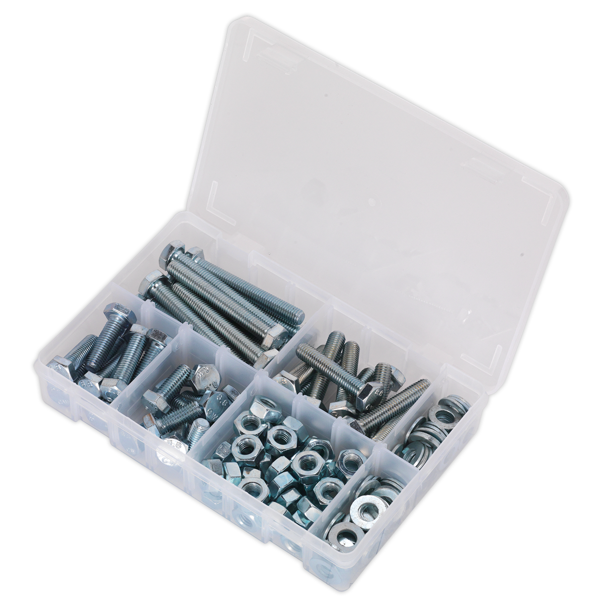 Sealey AB052SNW High Tensile Setscrew, Nut & Washer Assortment M10 150pc - additional view 3