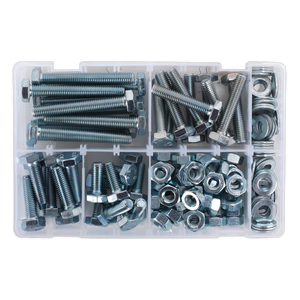 Sealey AB052SNW High Tensile Setscrew, Nut & Washer Assortment M10 150pc - additional view 4