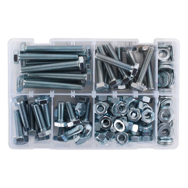 Sealey AB052SNW High Tensile Setscrew, Nut & Washer Assortment M10 150pc - additional view 4