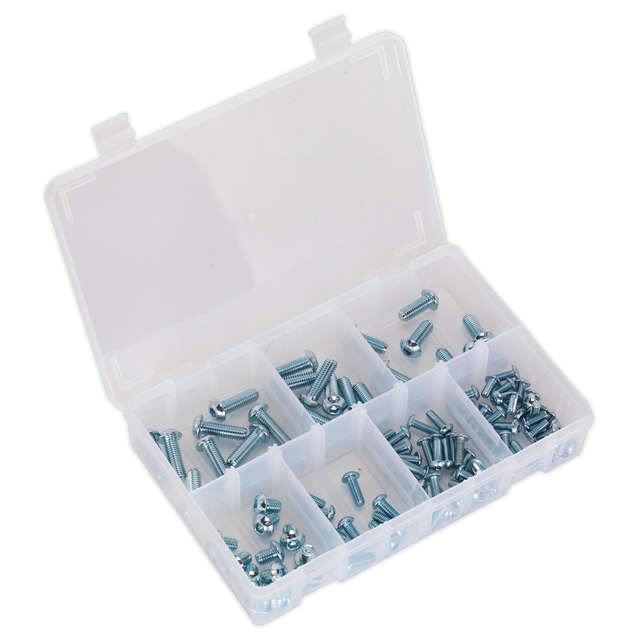 Sealey AB053BH Button Head High Tensile 10.9 Socket Screw Assortment M5-M10 108pc - DIN 912