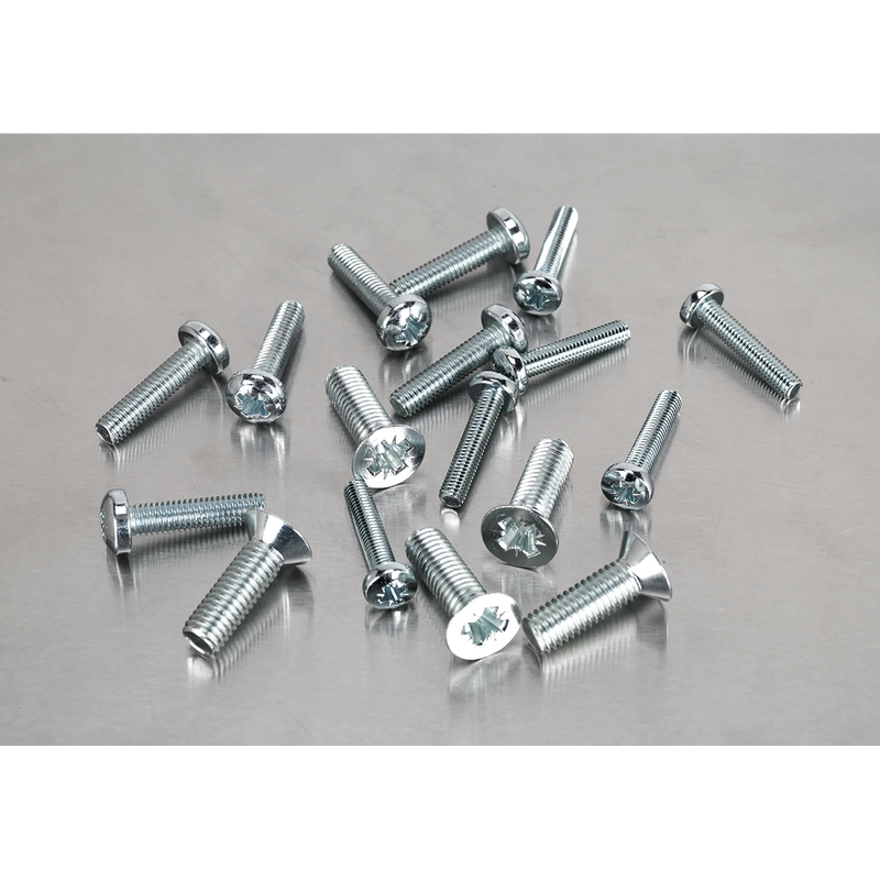 Sealey AB054MS Countersunk & Pan Head Pozi Machine Screw Assortment M5-M8 264pc - additional view 6