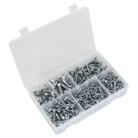 Sealey AB054MS Countersunk & Pan Head Pozi Machine Screw Assortment M5-M8 264pc