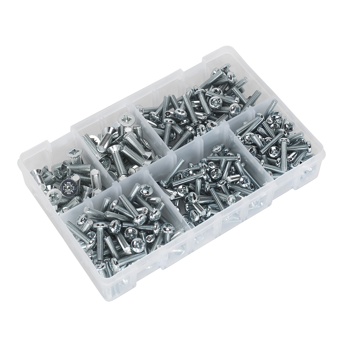 Sealey AB054MS Countersunk & Pan Head Pozi Machine Screw Assortment M5-M8 264pc - additional view 4