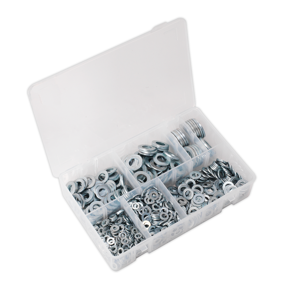 Sealey AB055WA Flat Washer Assortment M5-M16 Form A 1070pc